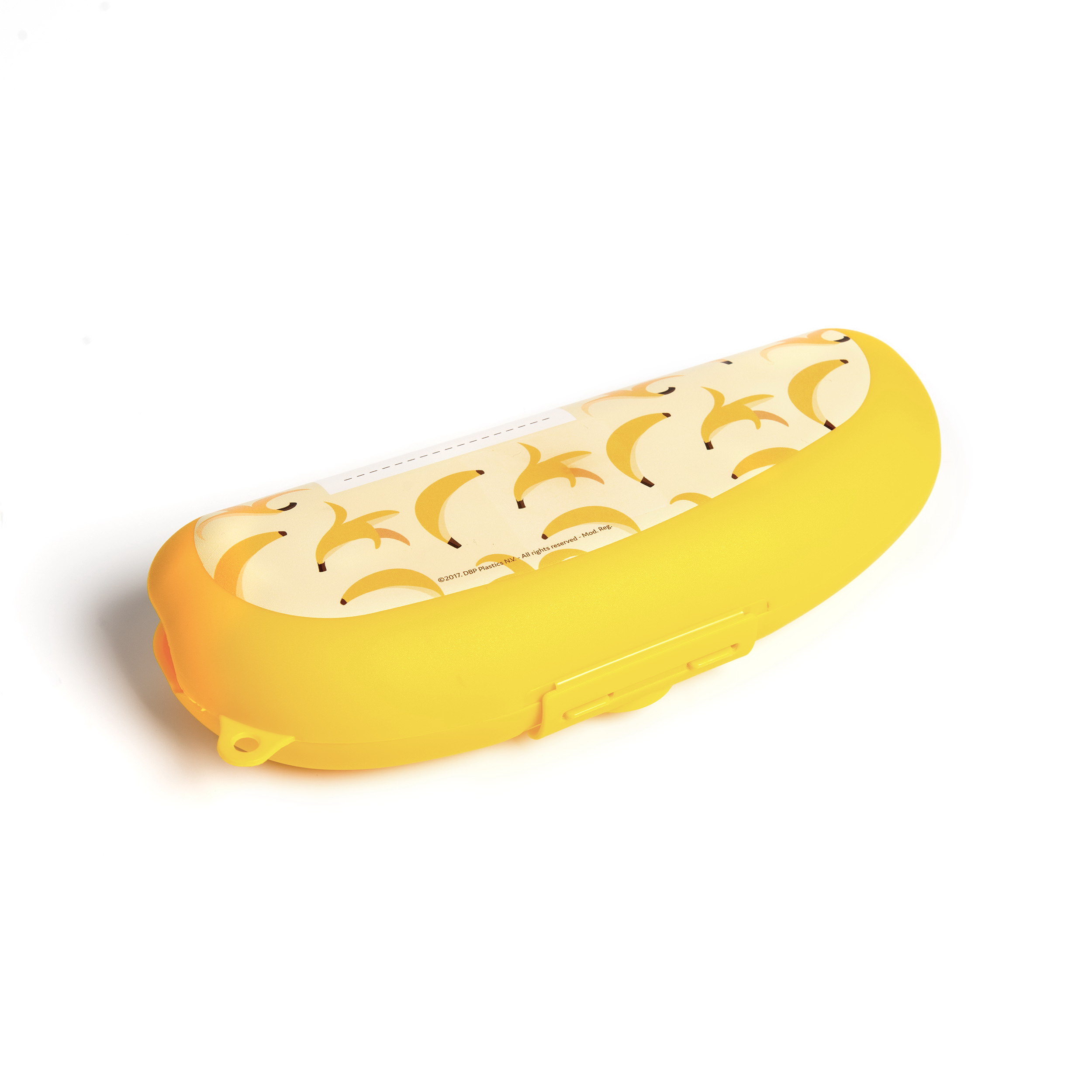 Amuse Bananendoos met Print Geel 22cm