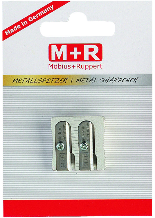 M+R Slijper Dubbel Driehoekig Metaal Blister