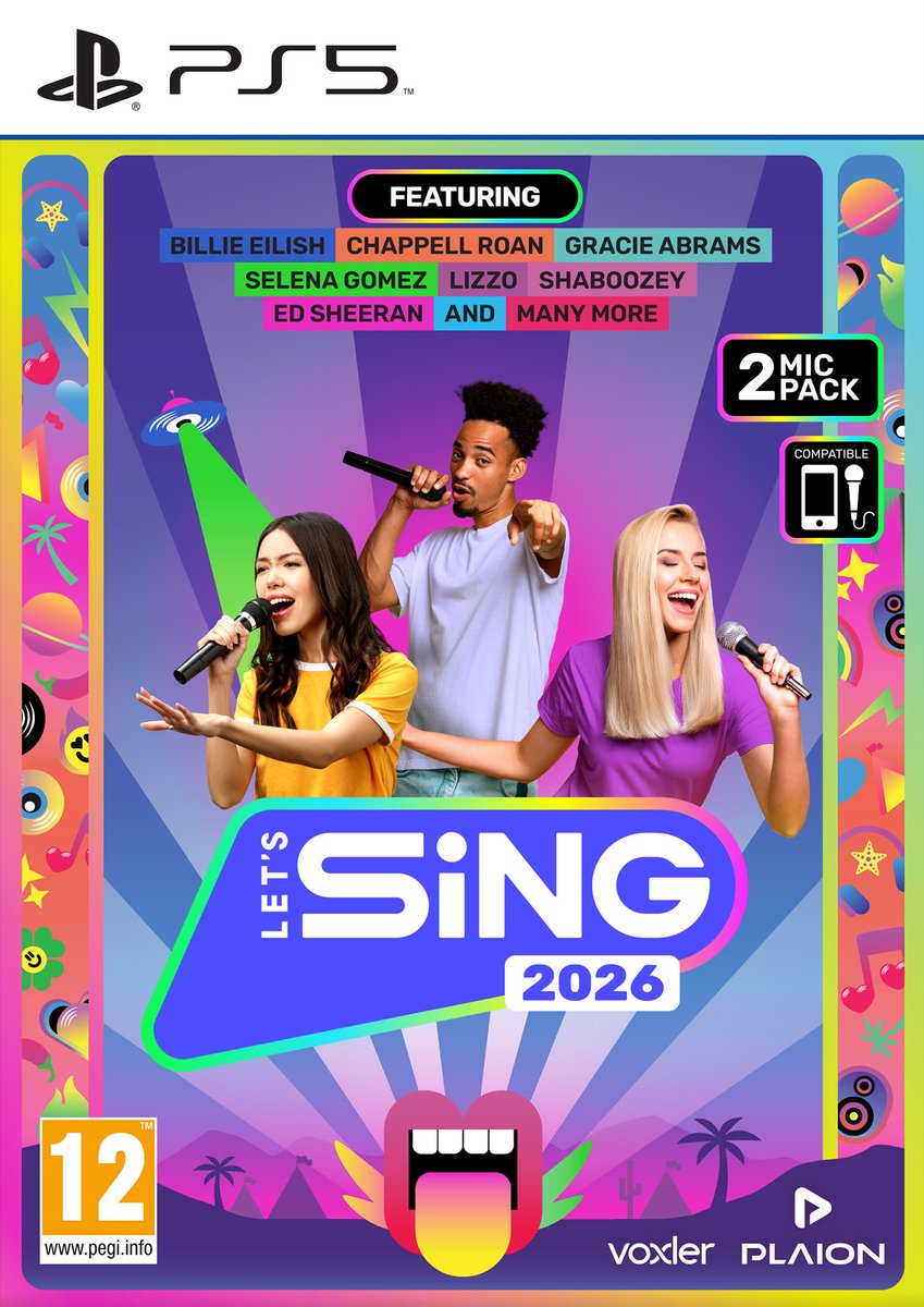 PS5 Let's Sing 2026 + 2 Microfoons International Edition