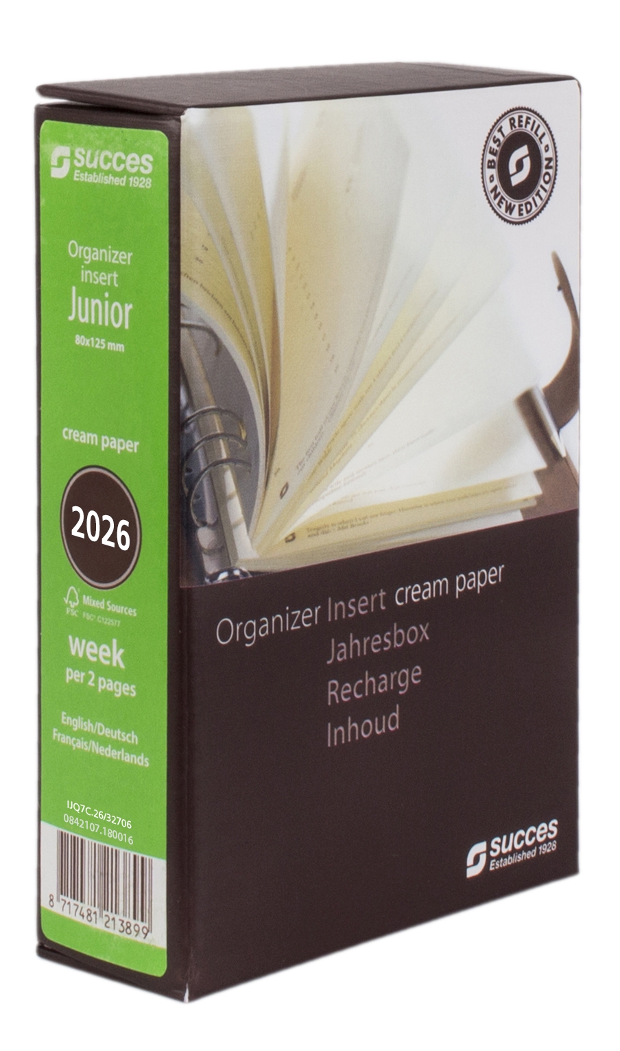 Succes Agenda Inhoud 2026 Junior 1week/2pag Internationaal Creme