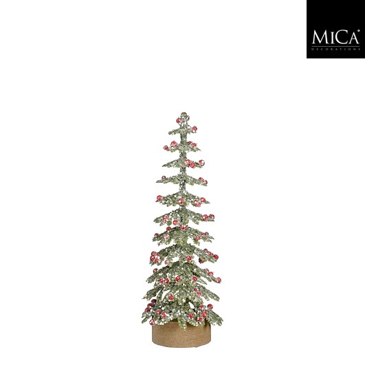 Mica Deco Boom Groen Frosted 13x6 cm
