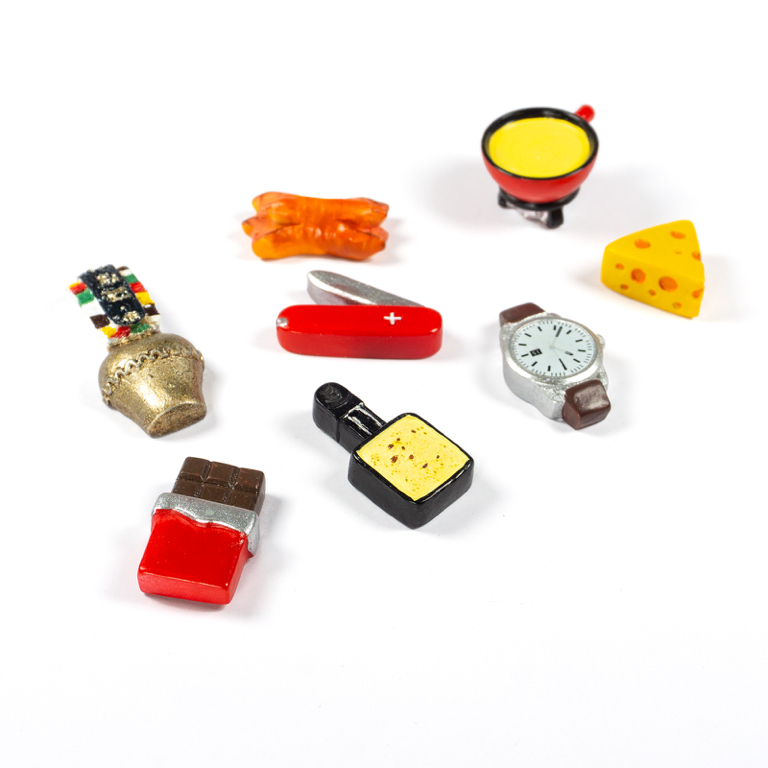 Trendform Magneten Switzerland set 8 stuks - Multicolor