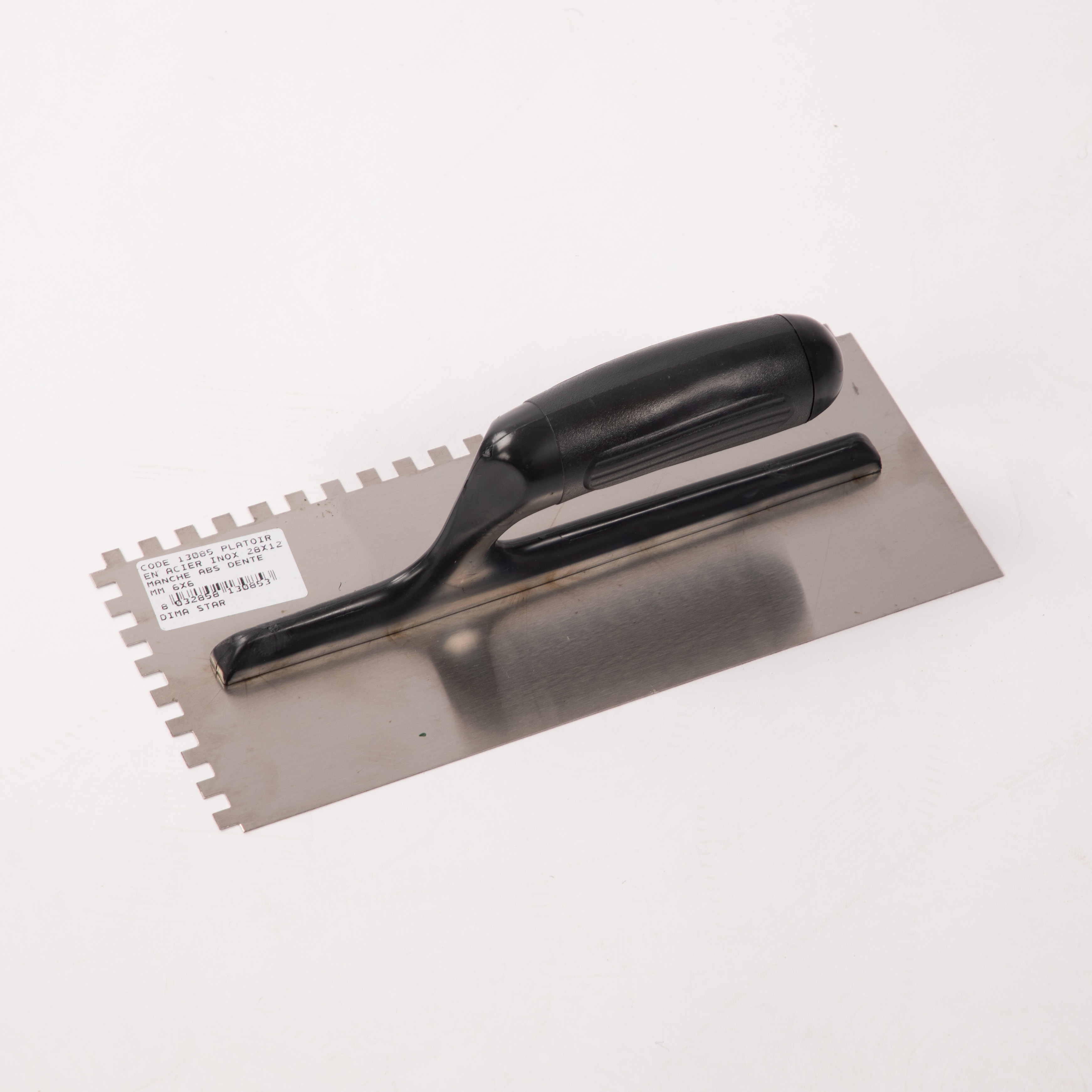 Dima Star Plakspaan 280x120 mm Getand 6x6 mm Inox met ABS Handvat