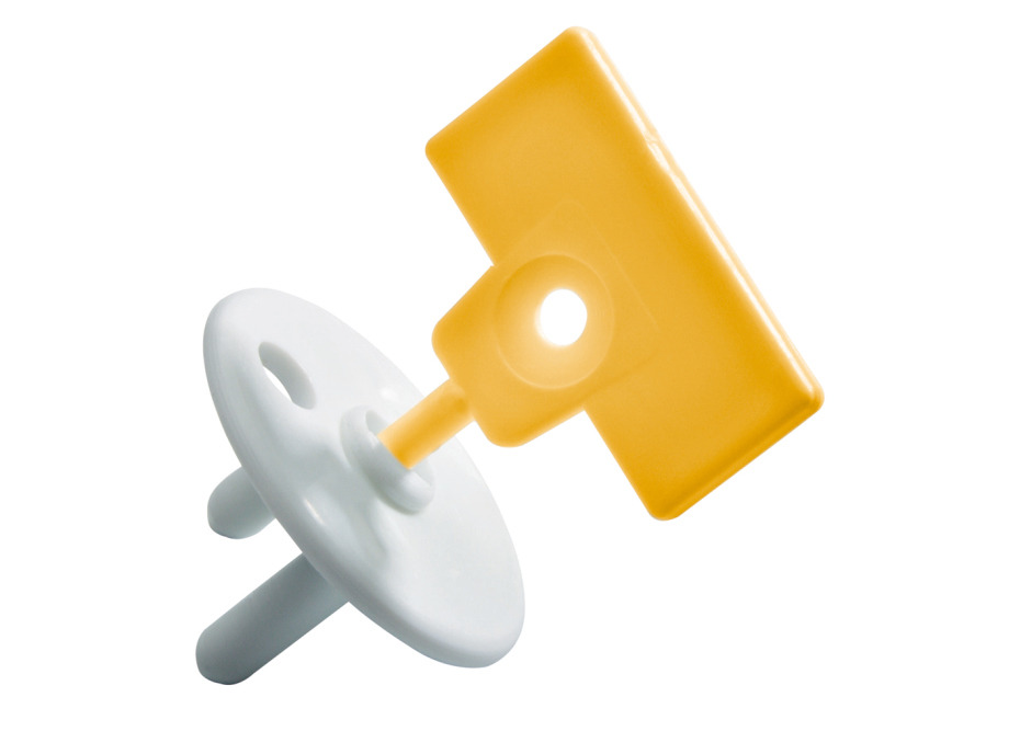 Safety Stopcontactbeschermer + Sleutel 1st Wit -  12 stuks
