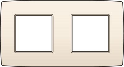 Niko Original Afdekplaat Tweevoudig Horizontaal 71 mm Creme