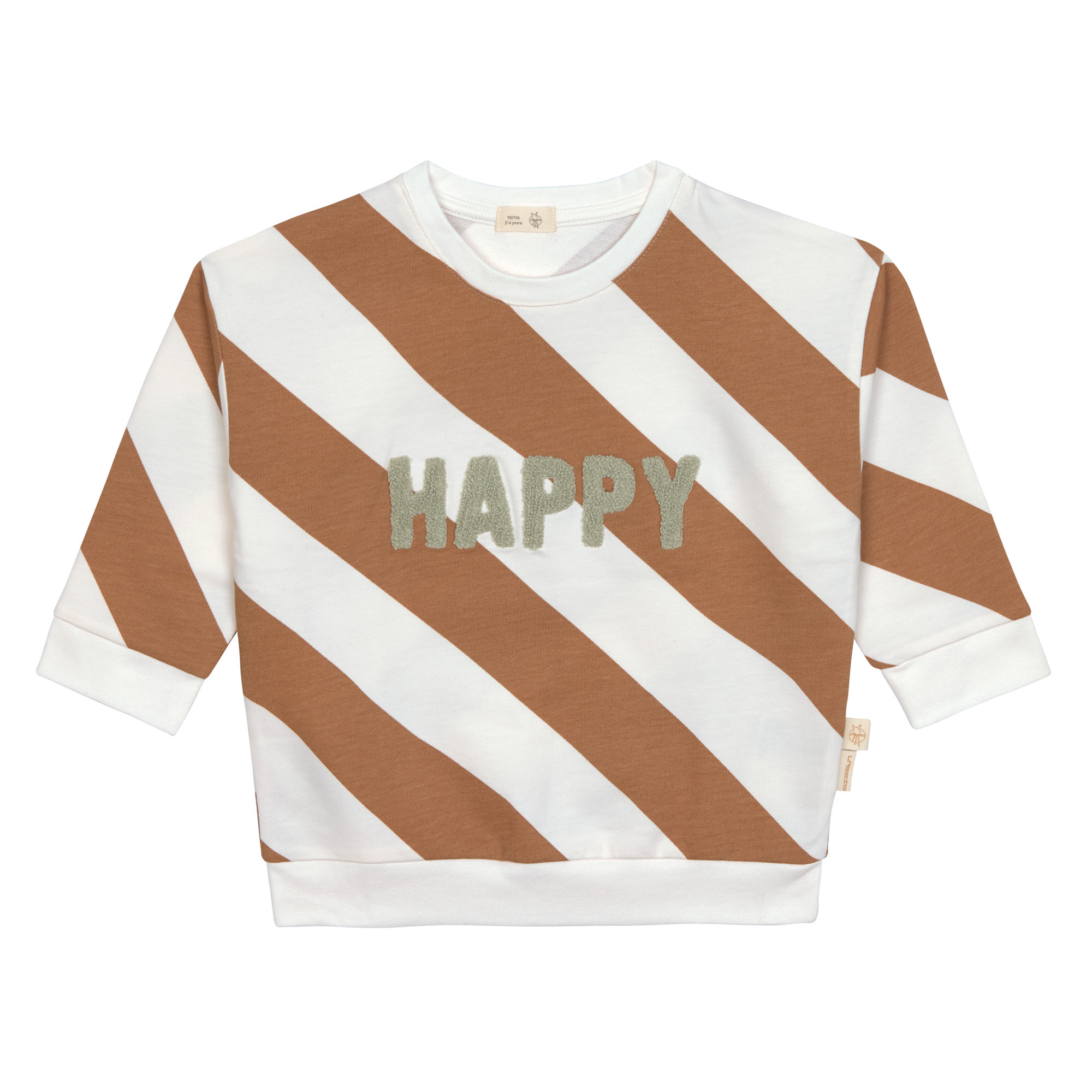 Lässig Sweater Happy Gestreept Milky-Caramel