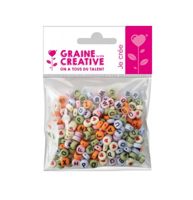 Graine Creative Alfabet Parels 250 stuks - Multicolor