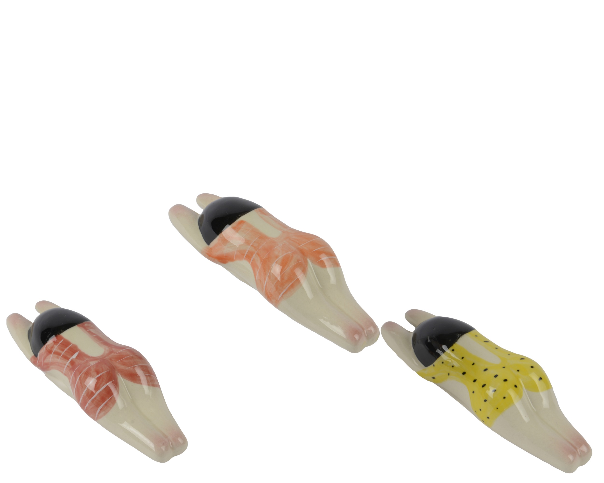 Dame 10.7x3.5x2.5 cm - Porselein - assorti - prijs per stuk