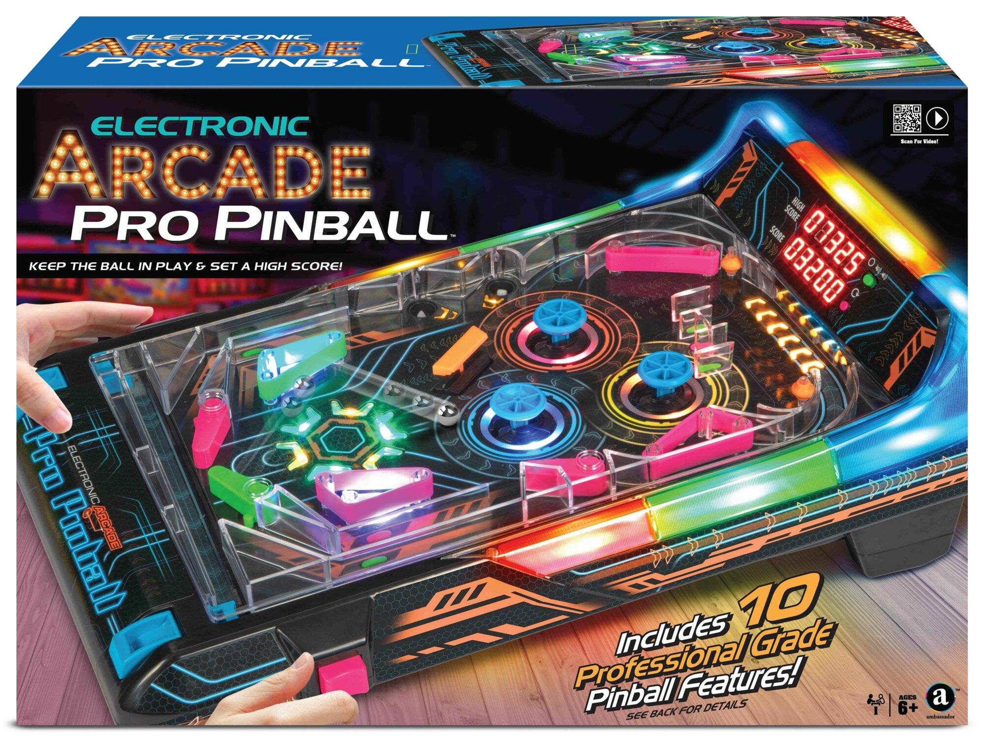 Arcade Pro Pinball, Flipperkast Neon 60 cm, Electronisch met bumbers, licht en geluid