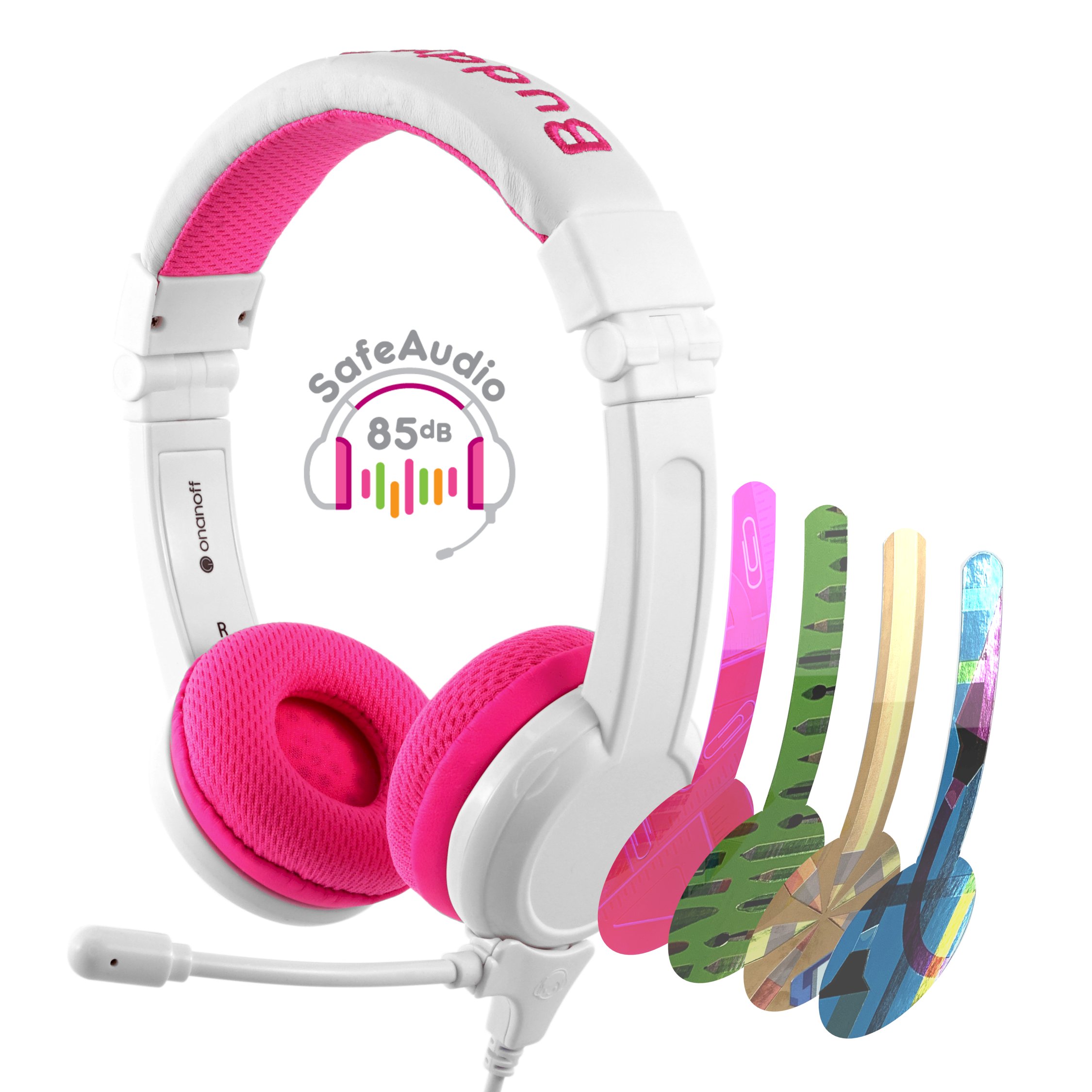 Buddyphones School+ Hoofdtelefoon voor Kinderen Roze