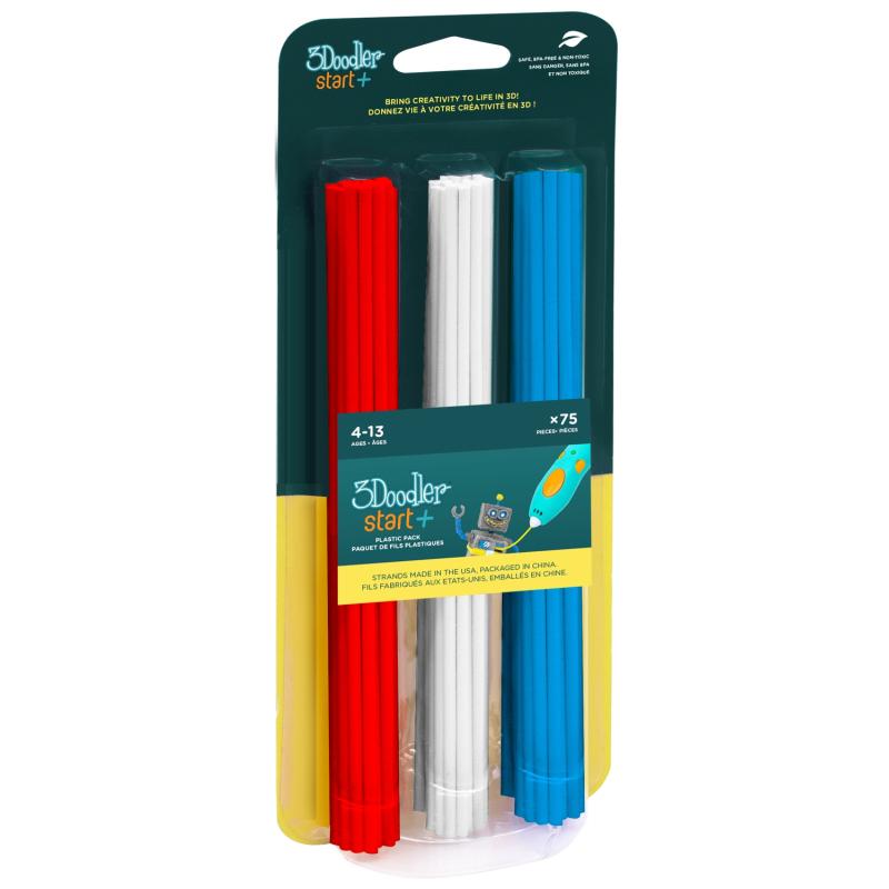 3Doodler Refill Pack 75 Strands - Rood/Wit/Blauw