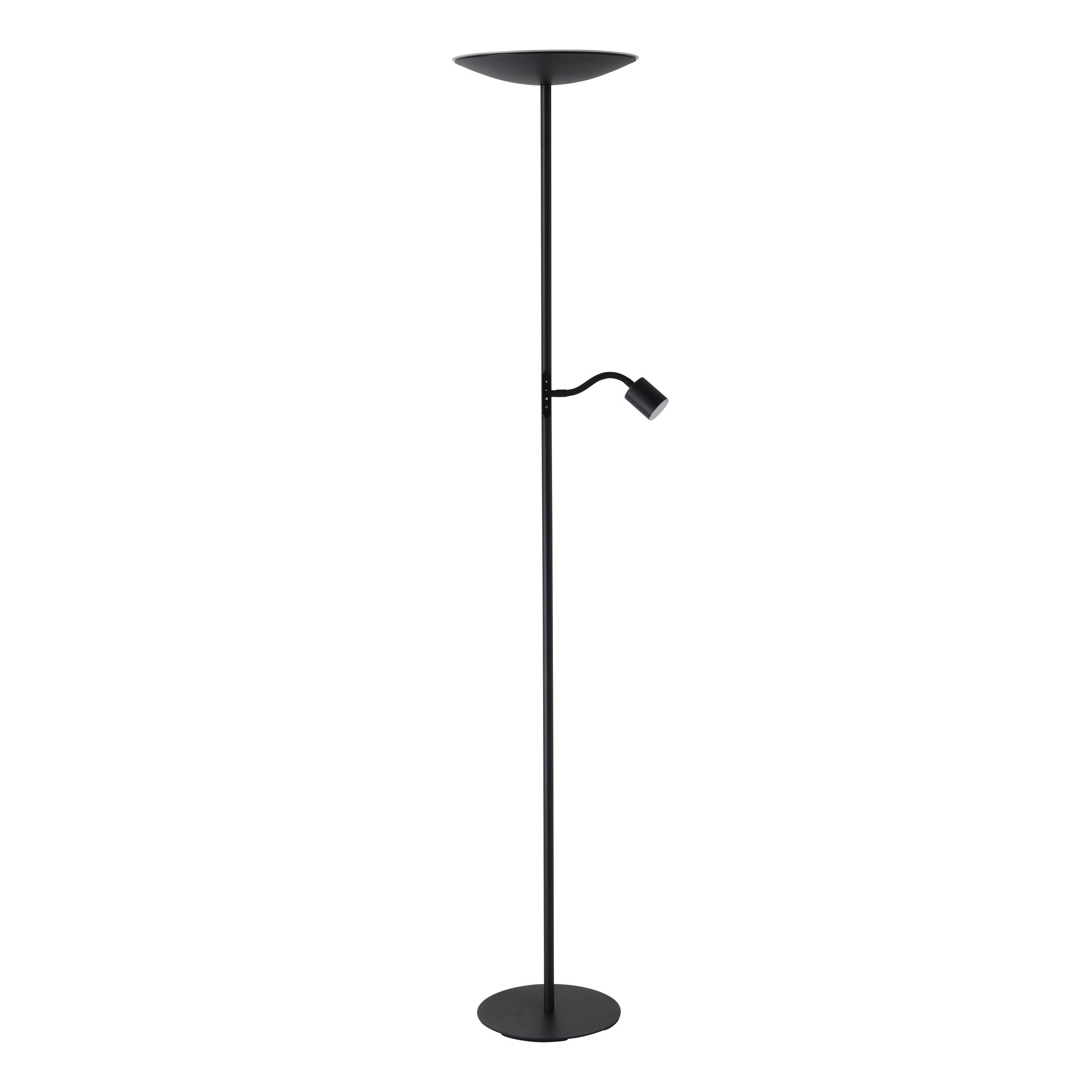 Eglo Vloerlamp Conivarino 26.5W 3150lm + 4W 480lm 2700K 170cm Dimbaar Zwart