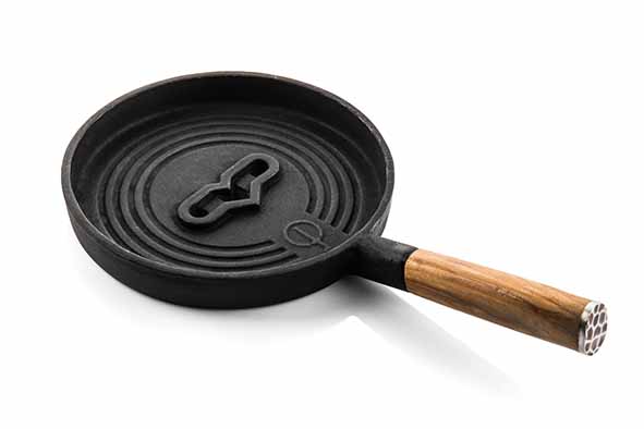 Forged Serveerpannetje Churrasco 18cm Gietijzer/Olijfhout