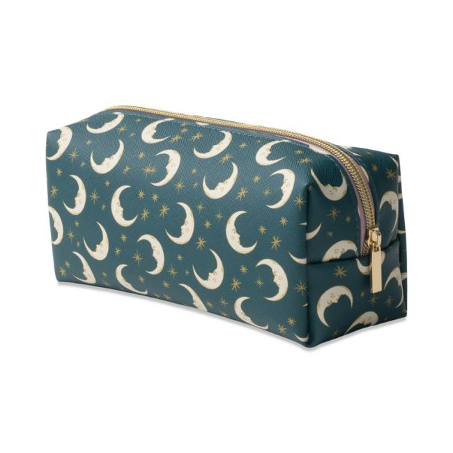 Designworks Ink Make-up Tas Teal Moon - 21x8.5x9.5 cm - Vegan Leather