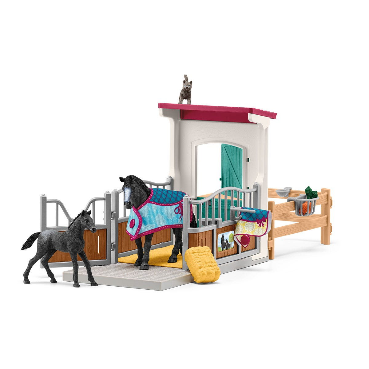 Schleich Horse Club 42611 Paardenbox met Merrie en Veulen