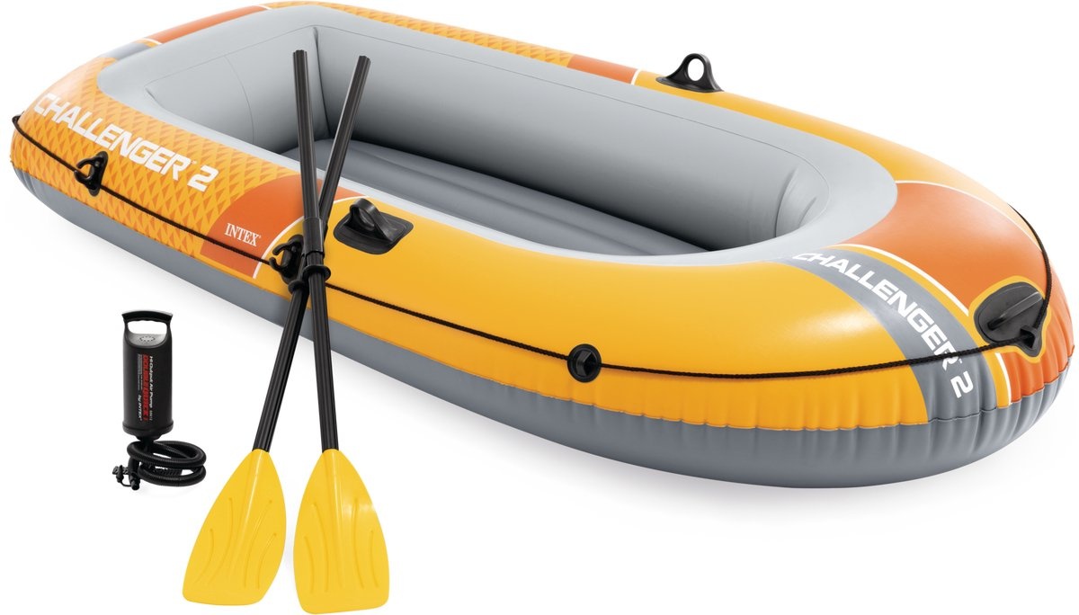 Intex Challenger 2 Boat Set Opblaasboot met Peddels