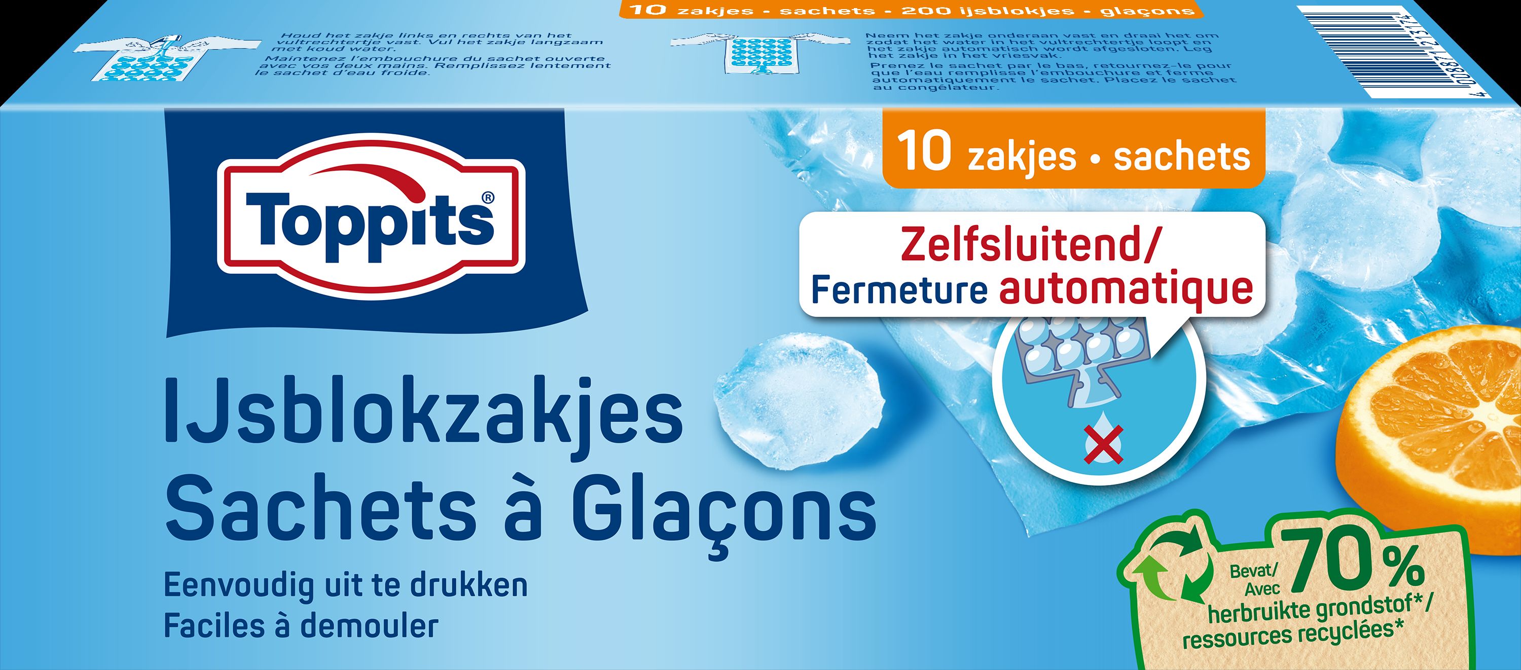 Toppits IJsblokzakjes 10x20 blokjes