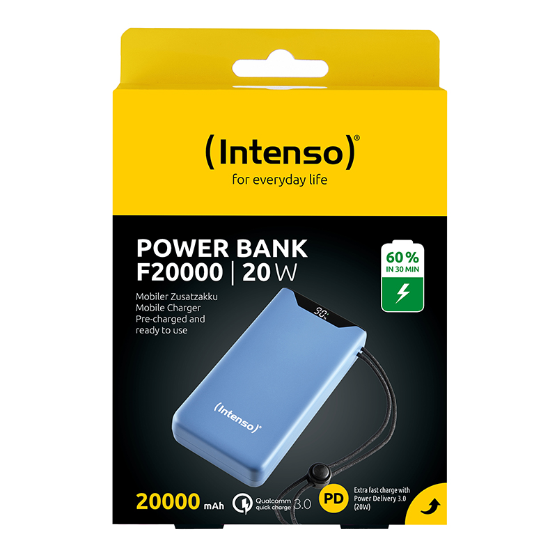 Intenso F20000 Powerbank blauw 20000 mAh