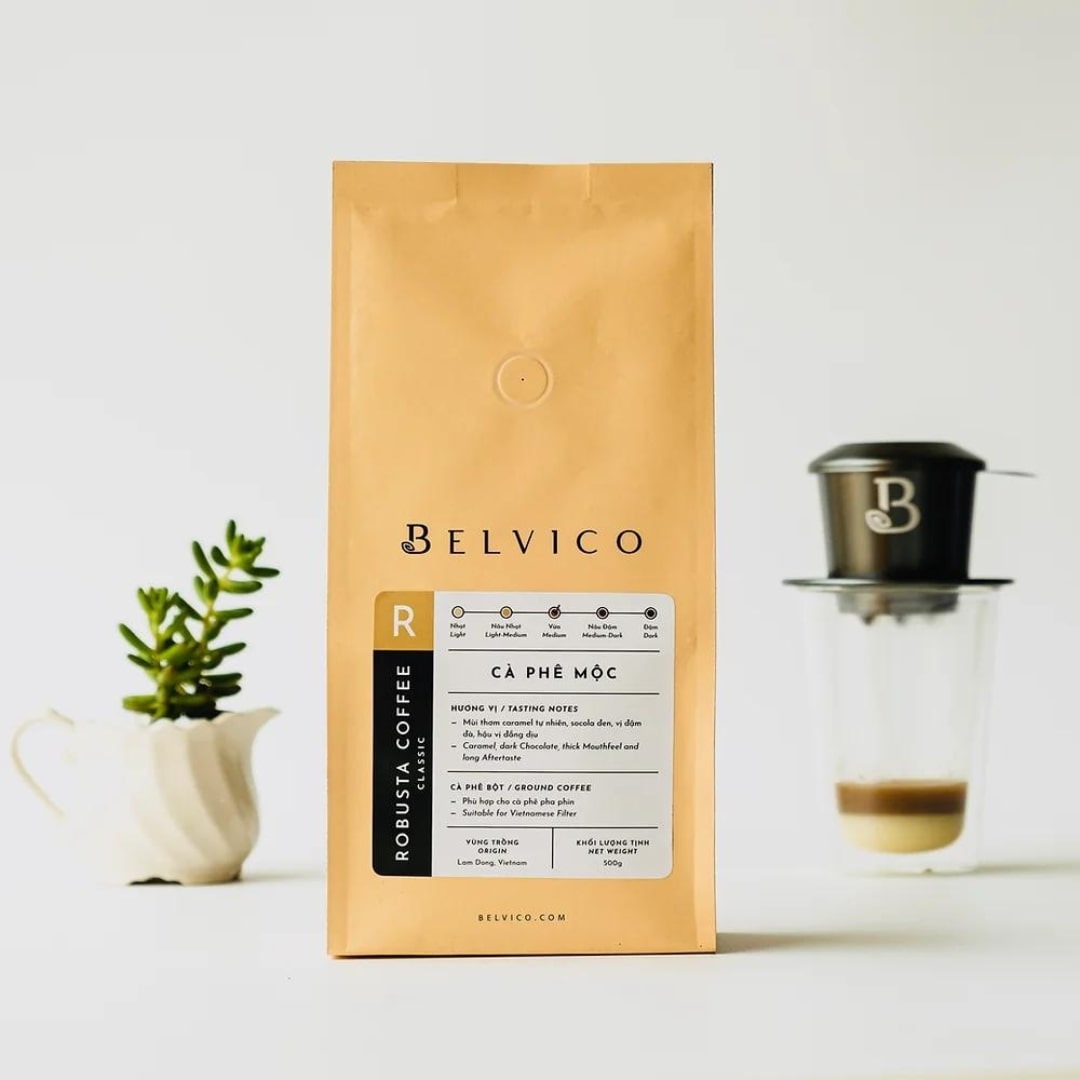 Belvico Koffie Robusta Classic Bonen 250g