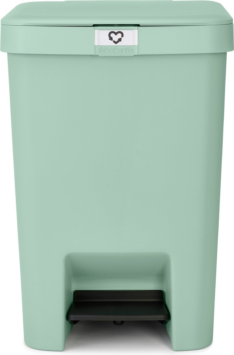 Brabantia Pedaalemmer Stepup 25l Jade Green Recycled Plastic - 35.2x28x41 cm