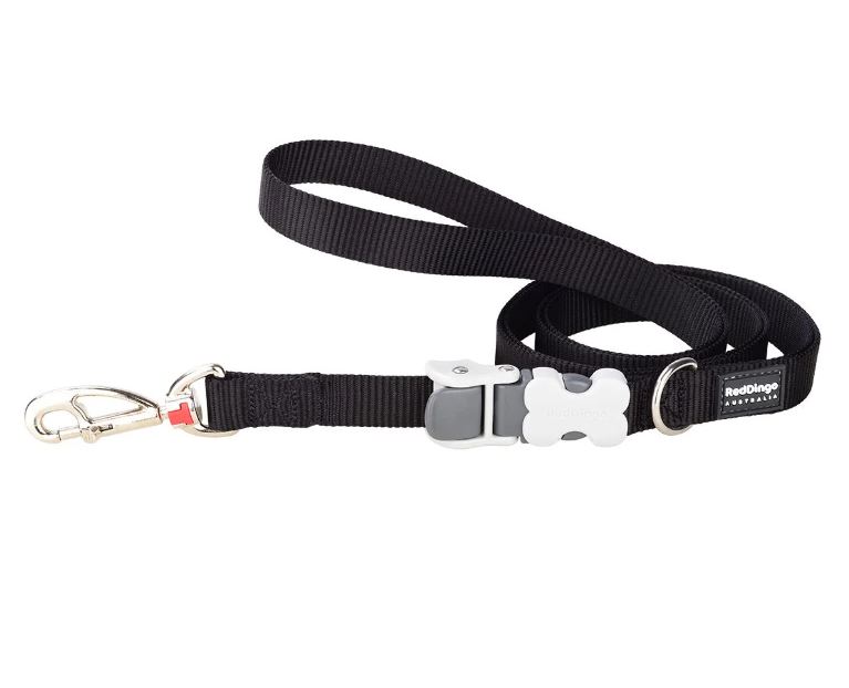 Red Dingo Superlead Hondenleiband 15 mm x 1.1 - 1.8 m Zwart