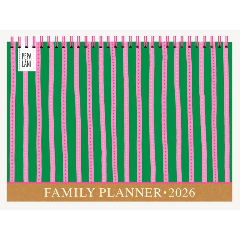 Pepa Lani Familieplanner Coloured Zebra 2026 - 21.5x16.5 cm