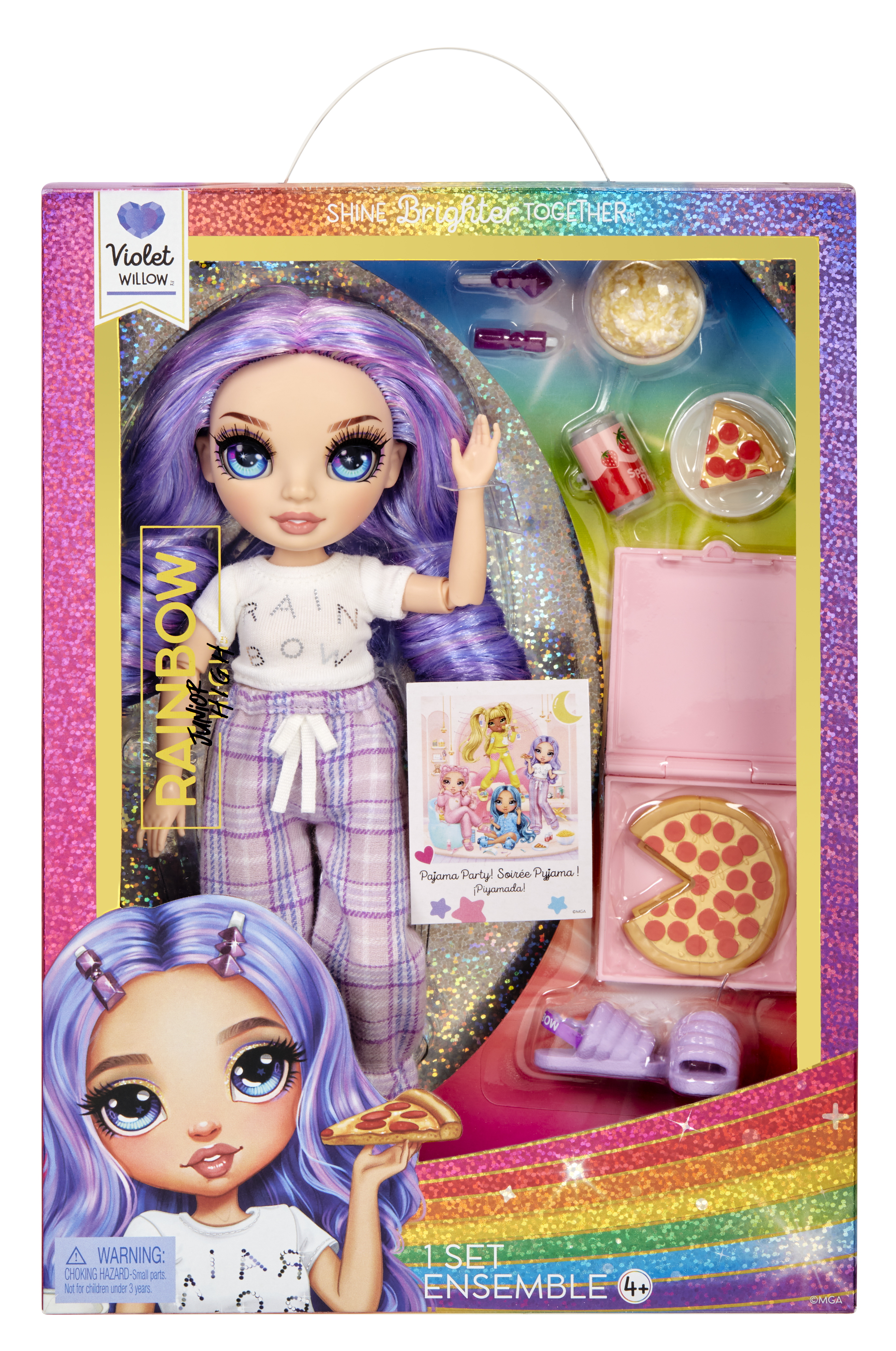 Rainbow High Junior High PJ Party Fashion Doll, Violet
