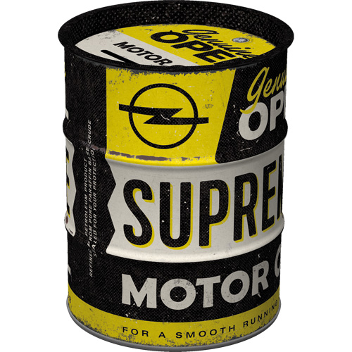 Nostalgic Art Spaarpot Olievat Opel - Supreme Motor Oil
