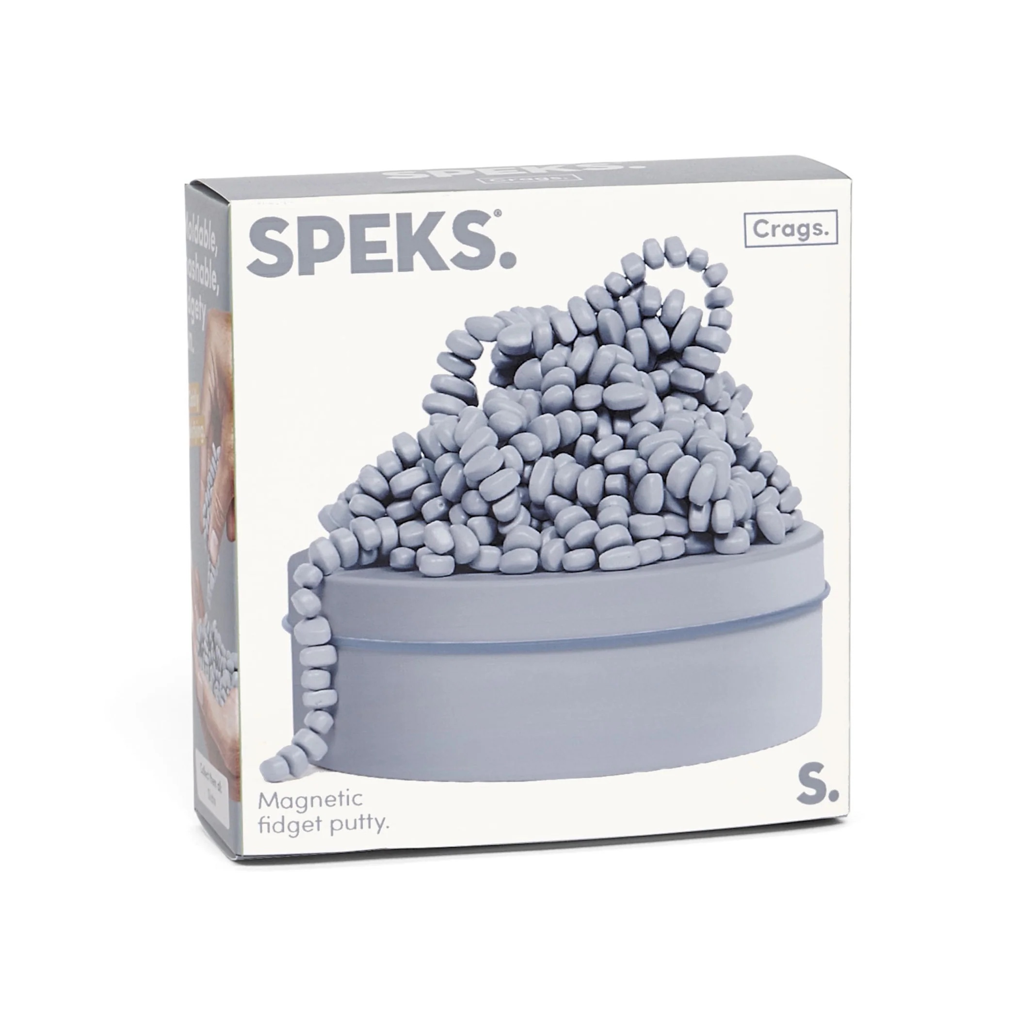 Speks Crags Magnetic Fidget Putty Neutral Slate - 9.5x9.5x3.8 cm - Blauw