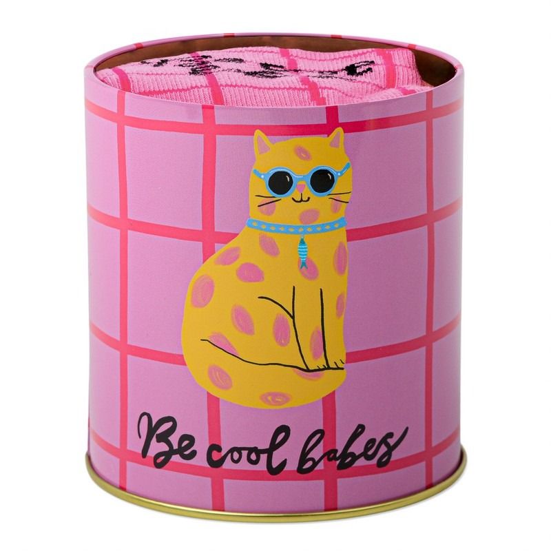 Hijinx Sokken in Blikken Doos Be Cool Babes - Cat - Voorraadpot