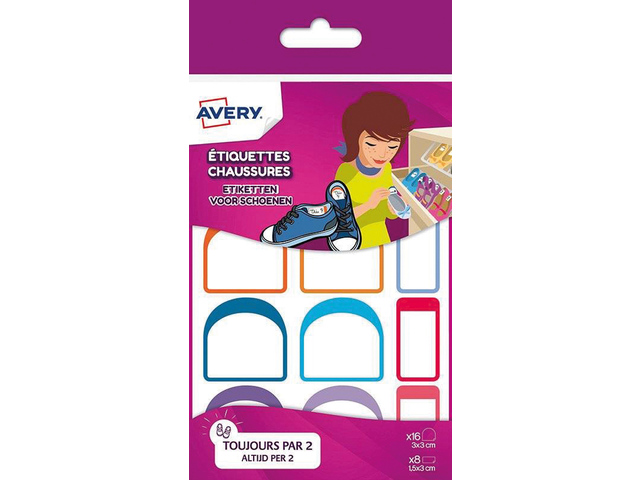 Avery Etiketten voor Schoenen 24 stuks