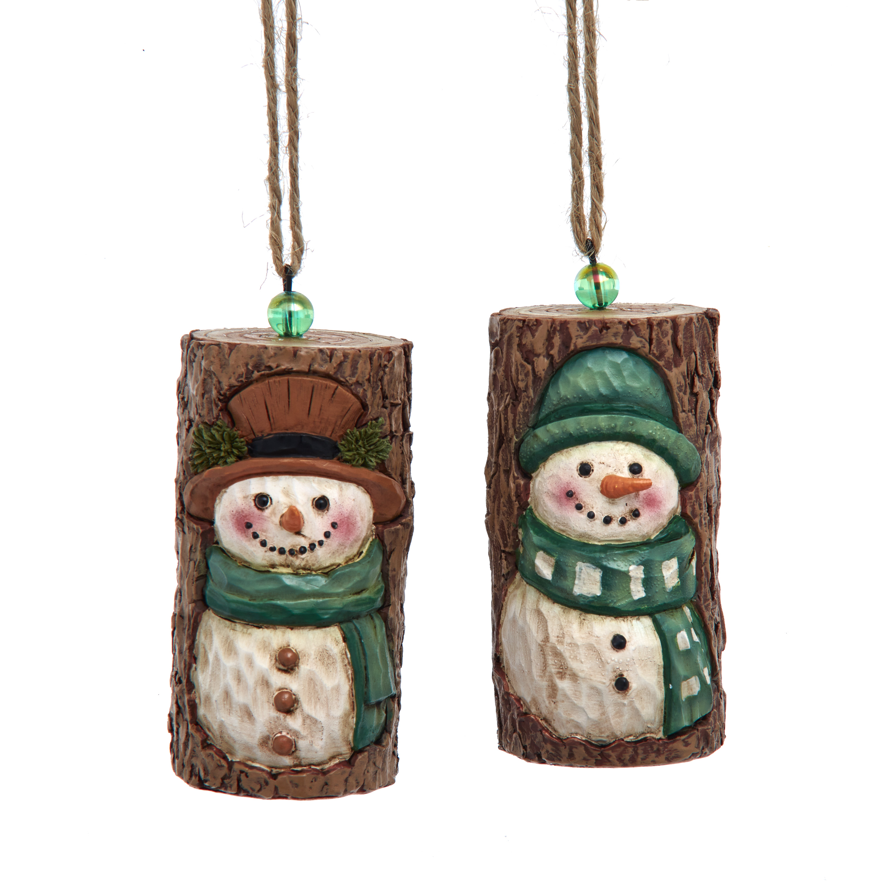 Boomhanger Boomstam met Sneeuwman - assorti - prijs per stuk