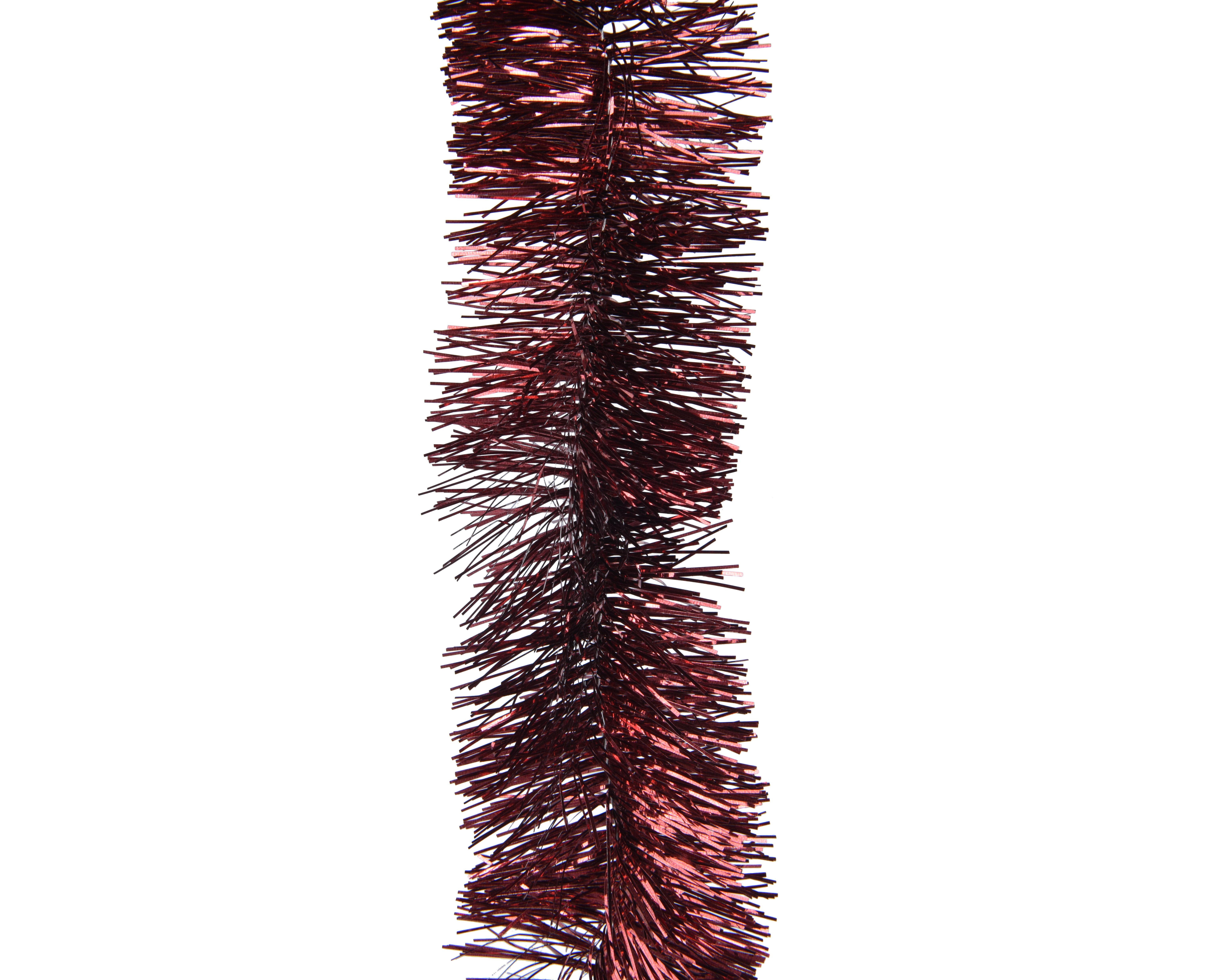 Guirlande Lametta Ossenbloedrood 7x270 cm - Glanzend