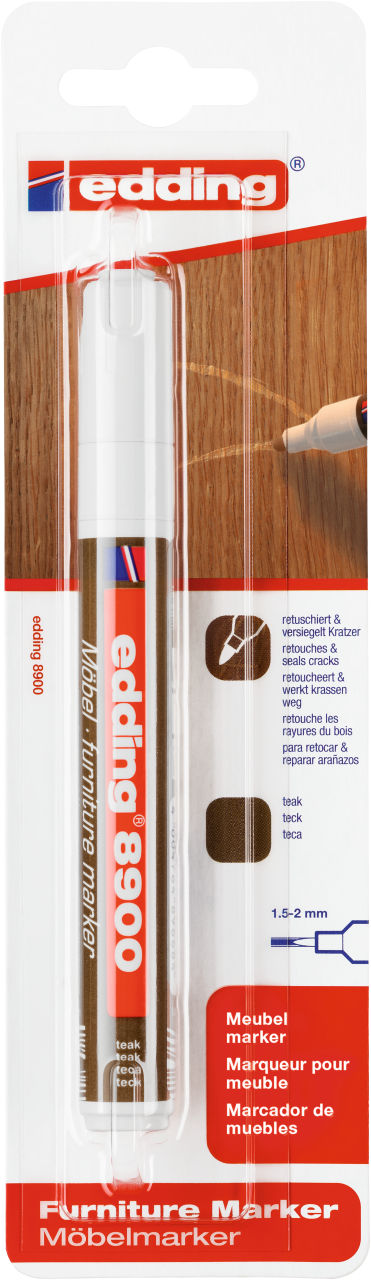Edding Meubelmarker e-8900 1.5-2 mm Teak - 619 - Ronde Punt