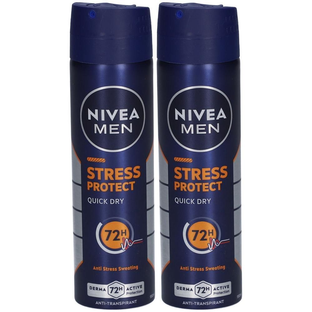 Nivea for Men Deospray Stress Protect 2 stuks + 1 gratis 150 ml