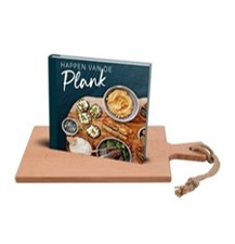 Serveerplank Puur Hout 38cm & Boek Happen van de Plank