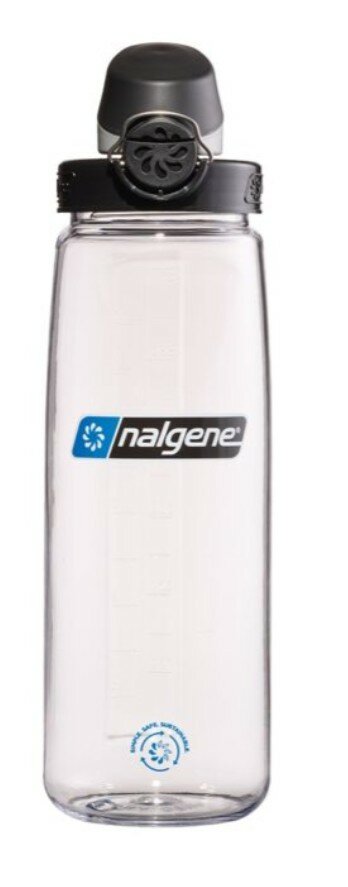 Nalgene Drinkfles On The Fly Clear/Black 650ml - The Traveller - Lekvrij - Vaatwasbestendig