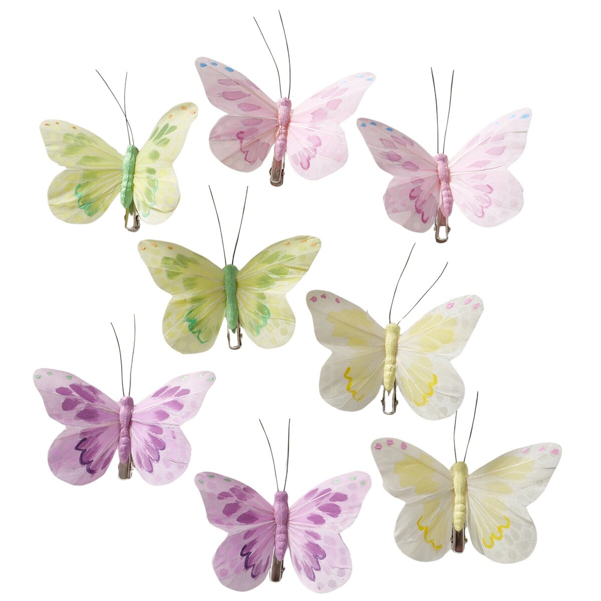 Clip Vlinders 9x8.5 cm - assorti - prijs per stuk
