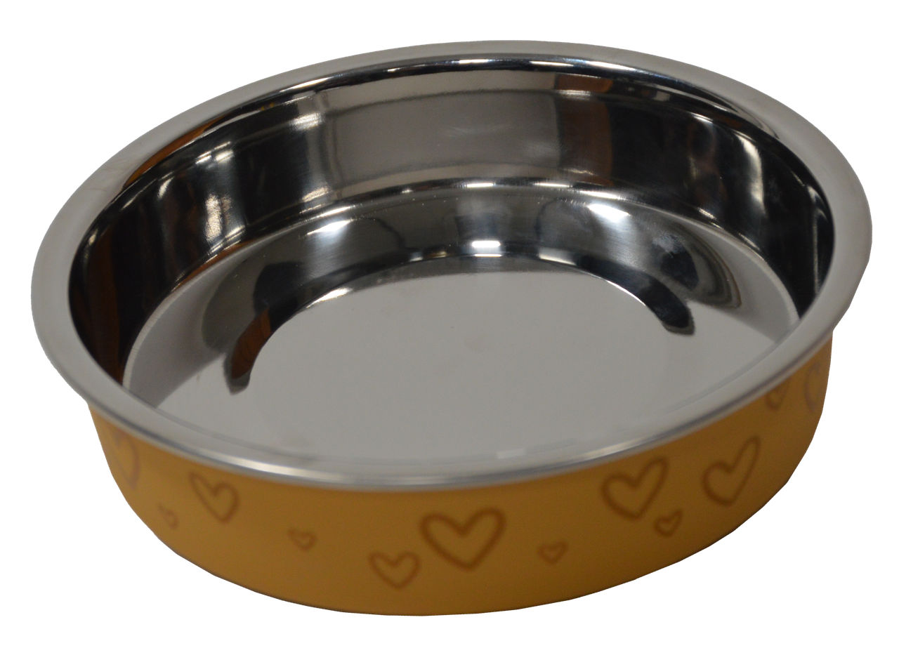 Jack and Vanilla House of Colors Bon Appetit Kattenkom Inox 270 ml 15 cm Geel