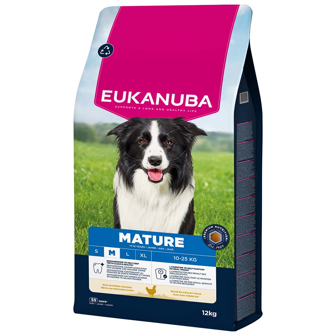 Eukanuba Hondenvoer Mature Medium Kip 12 kg