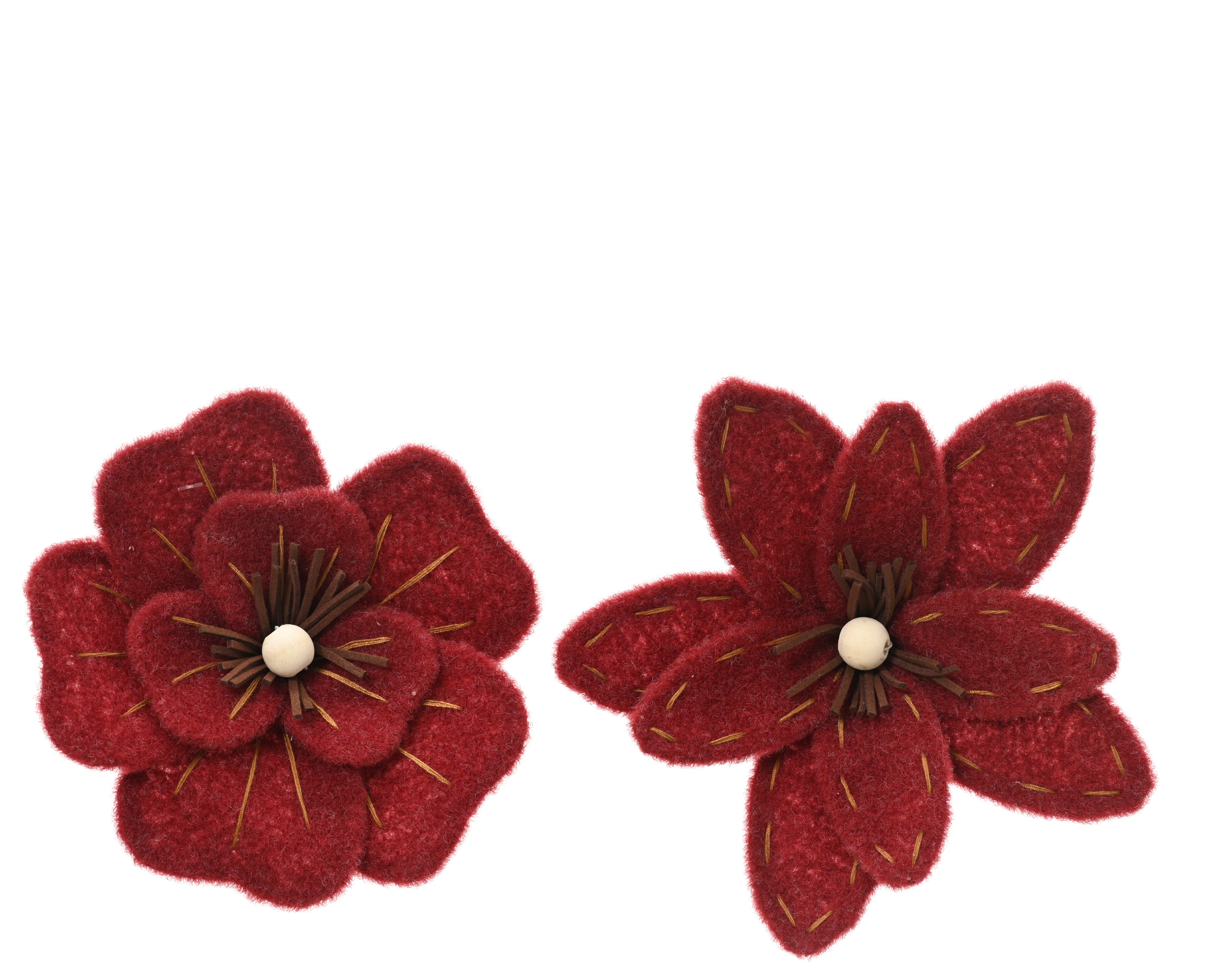 Bloem Ossenbloed op Clip 20cm - Polyester - assorti - prijs per stuk