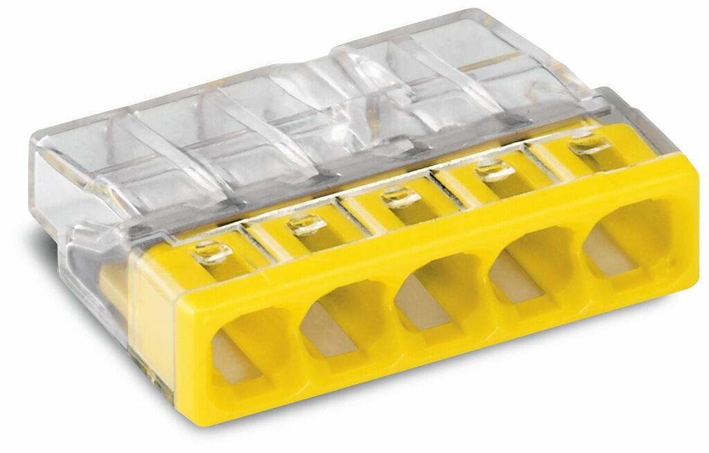Wago Steekklem 5 x 0,5-2,5mm Geel 100 stuks