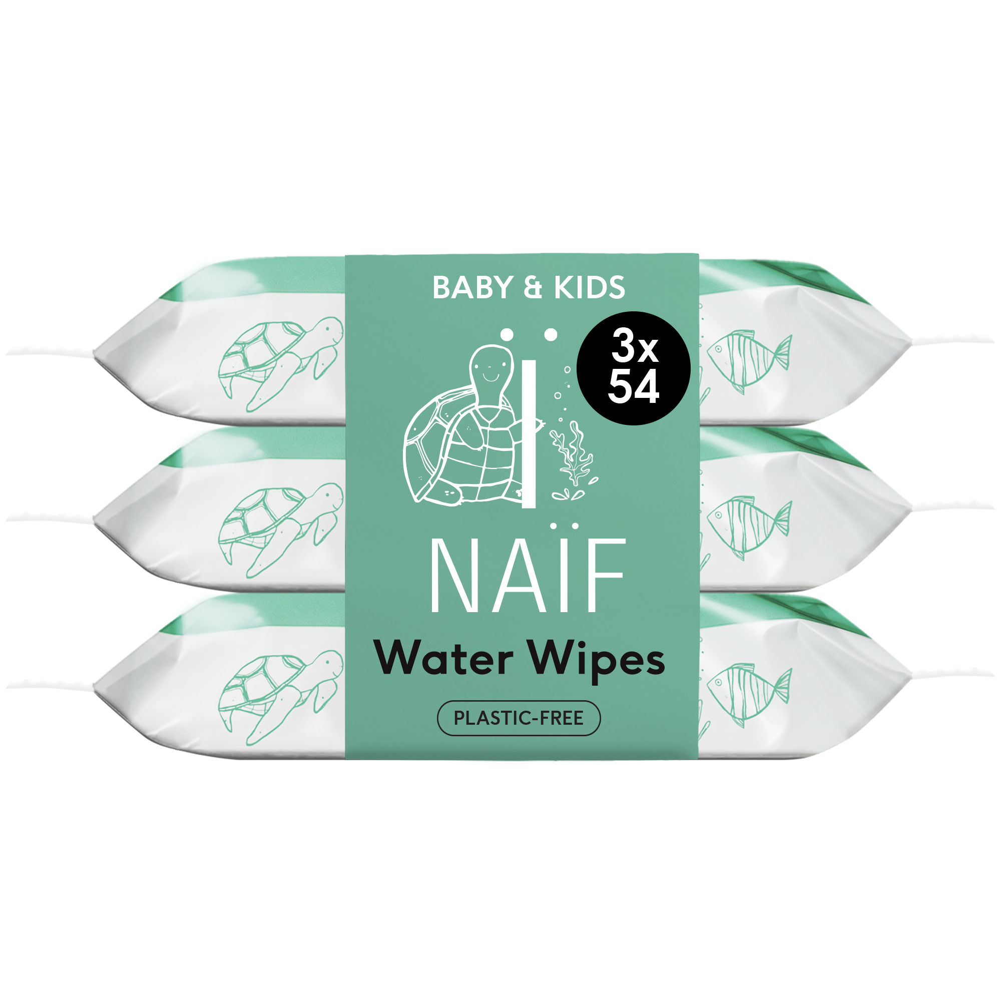 Naif Baby & Kids Vochtige Doekjes 3 x 54 stuks - Plastic Free