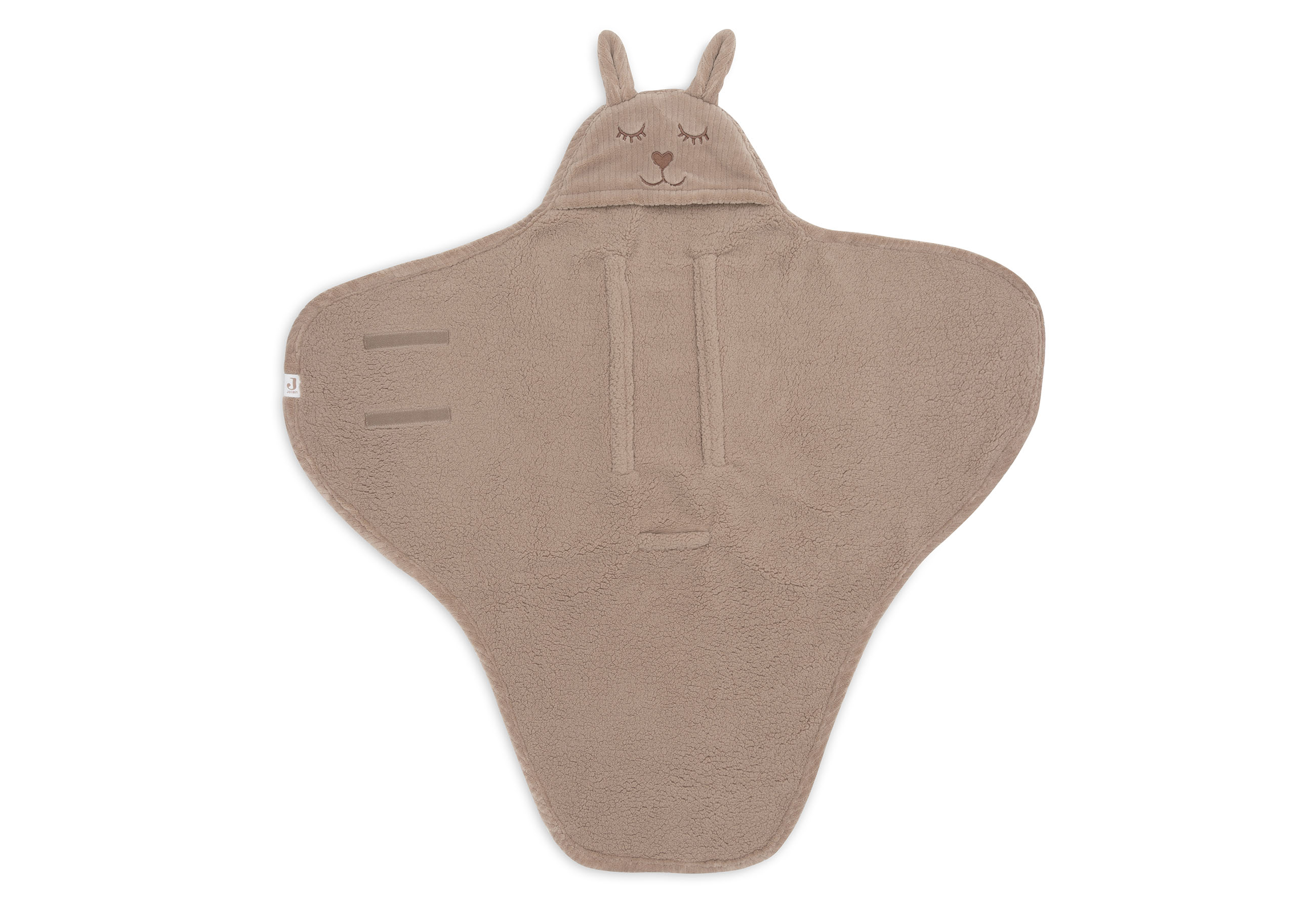 Jollein Wikkeldeken Bunny Cloudy Rib Milky Coffee