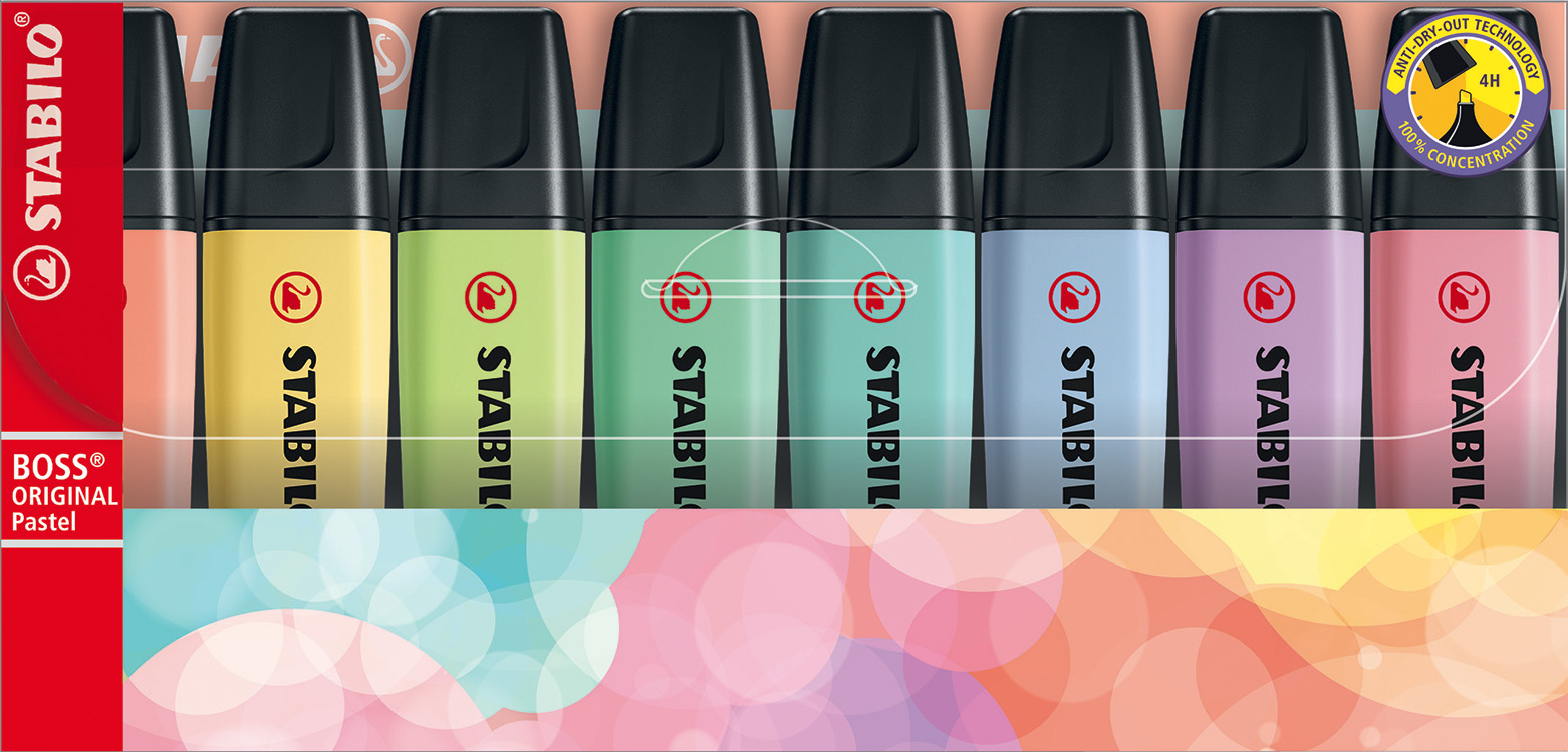 STABILO Markeerstift BOSS Original 8 stuks - Pastel