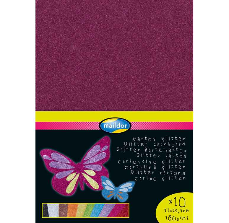Maildor Glittery Karton A4 200 g - 10 vel