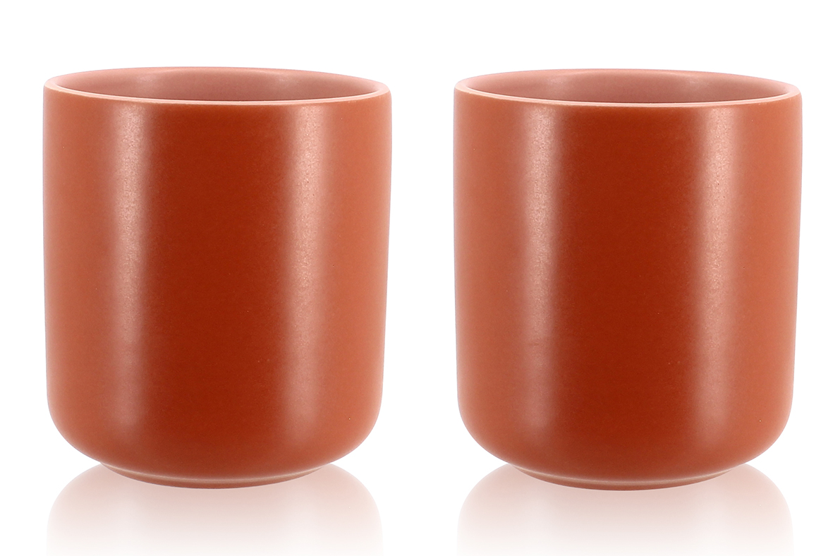 OGO The & Cafe Mok Outo Paprika 270ml set 2 stuks - zonder Oor