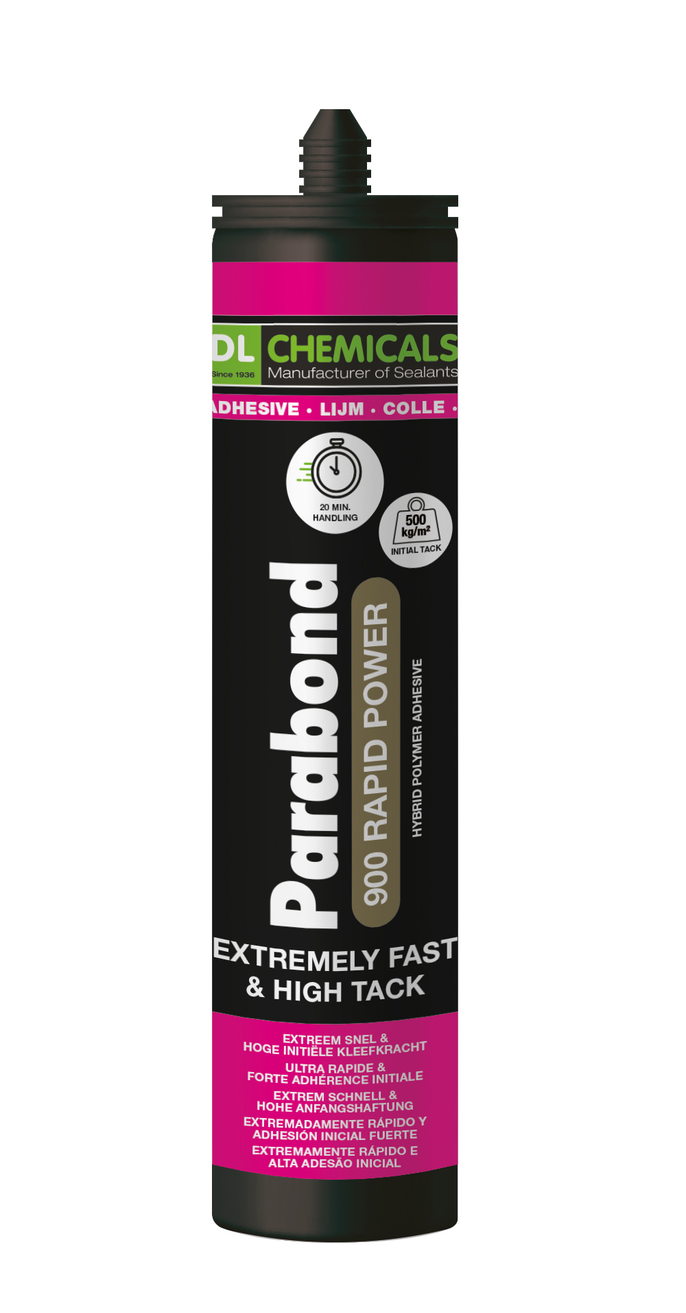 Parabond 900 Rapid Power Zwart 290 ml