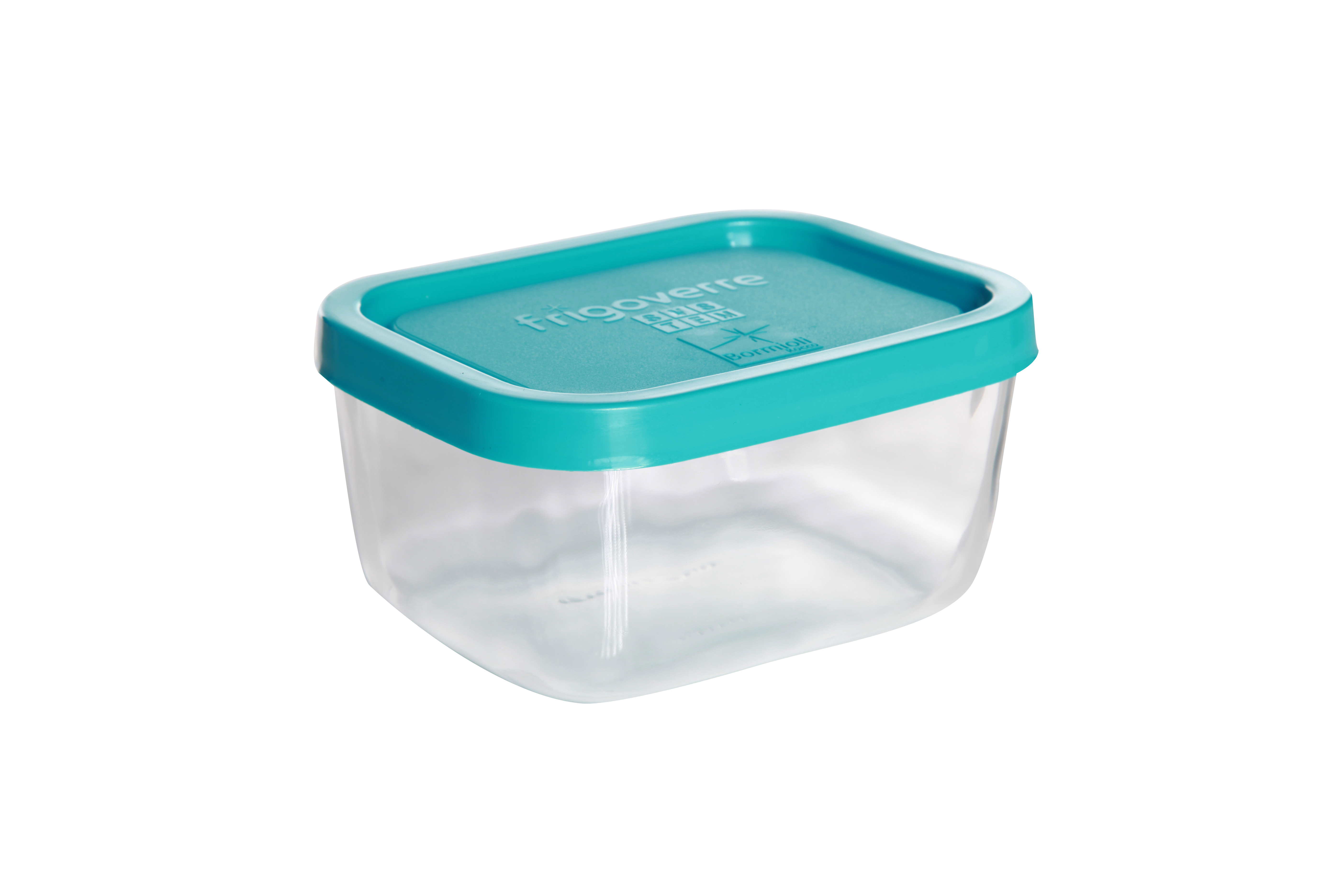Bormioli Rocco Voorraaddoos Frigoverre 13x10x6 cm - Glas - met Blauw Deksel