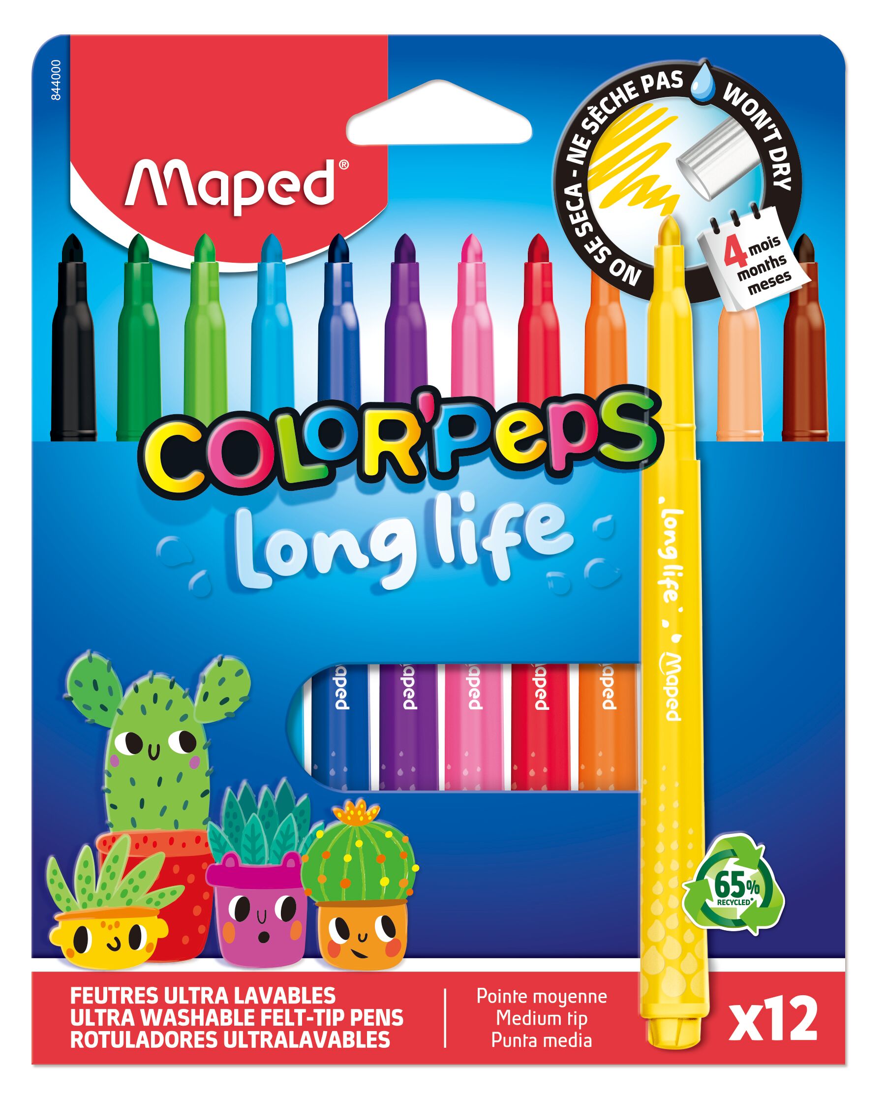 Maped Viltstiften Color'Peps Long Life 2.0 - 12 stuks